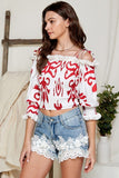 Handwork Floral Lace Trim Fashion Denim Shorts