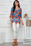 Blue and Orange Crochet Top