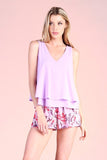 Floral Sketch Print Pocket Shorts