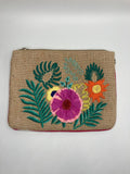 Tropical Print Summer Rattan Cross Body Bag (Pick)