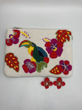 Beaded Parrot Fashion Clutch Bag