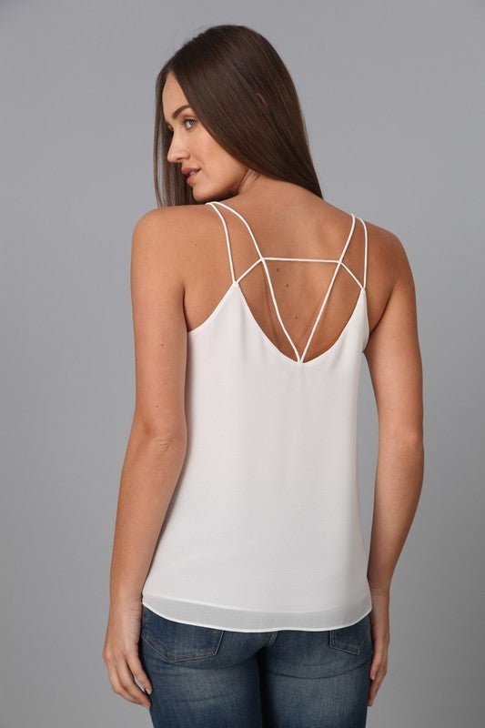Multi Strap Top With Metal Bead