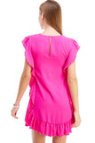 Ruffle Embellished Short Dress (Pick Color)