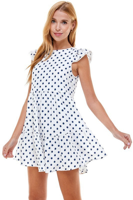 Polka Dot Print Short Dress