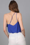 One Shoulder Double Strap Ruffle Top