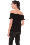 Off Shoulder Pleated Blouse
