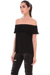 Off Shoulder Pleated Blouse