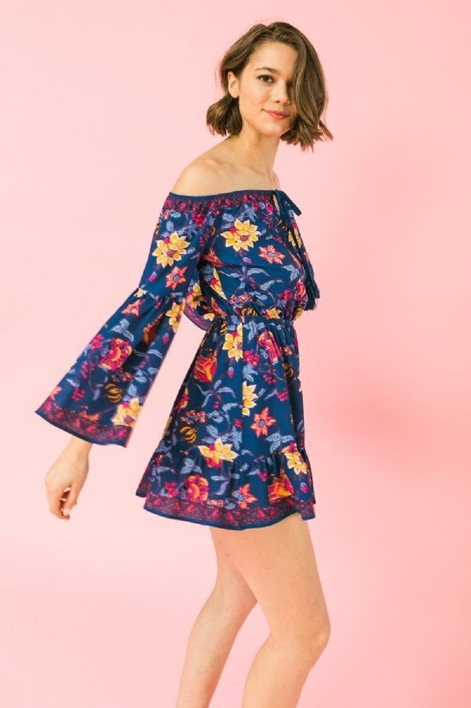 Floral Printed Off Shoulder Romper