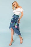 Floral Print SharkBite Skirt