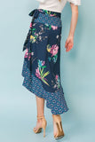Floral Print SharkBite Skirt
