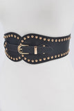 Studded Wide Stretch Belt (Pick Color)