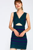 Geometric Knitted Cocktail Dress