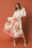 Floral Printed Midi Skirt (Pick)
