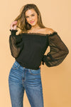 Long Sleeve Textured Top