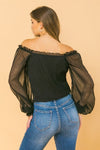 Long Sleeve Textured Top