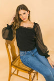 Long Sleeve Textured Top