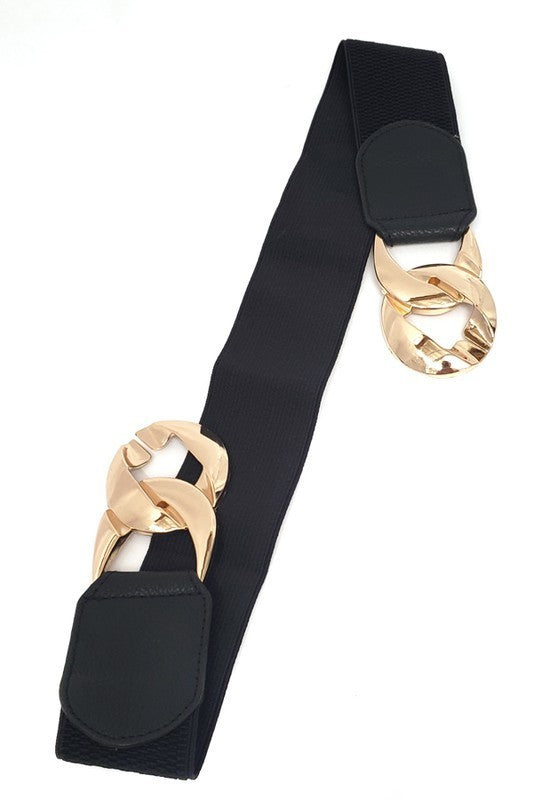 Gold Metal Chain Elastic Belt