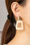 Cut Out Trapezoid Drop Earrings
