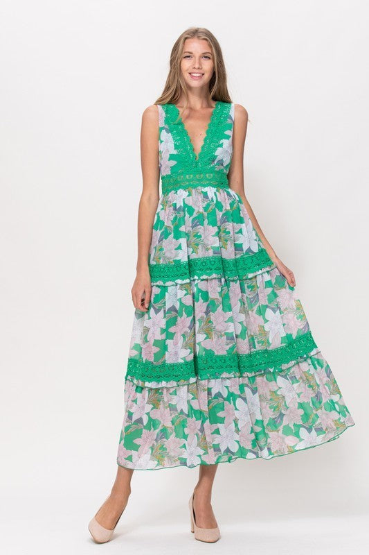 Floral Print Midi Dress