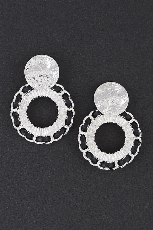 Luxury Weaved Open Circle Drop Earrings (Pick)