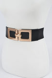 Two Square Buckle Elastic Belt
