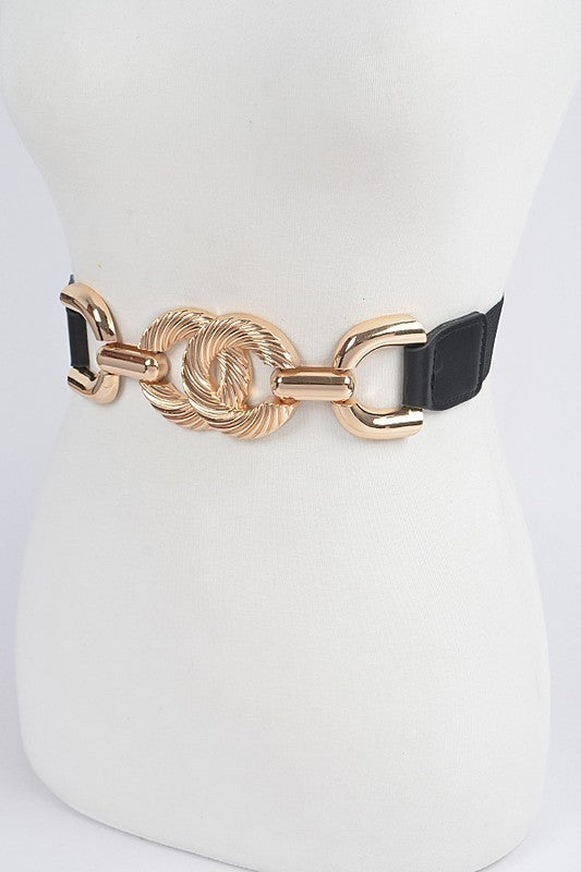 Trendy Metal Buckle Elastic Belt