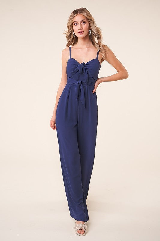 Double Tie Front Jumpsuit