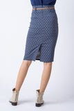 Printed High Waist Belted Pencil Skirt