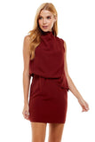 High Neckline Dress (Pick Color)
