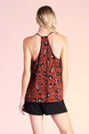 Satin Leopard Print Top