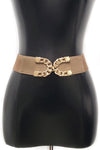 Luxury style chain gold buckle Elastic Belt