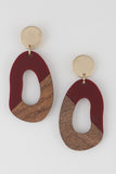 Abstract Open Cut Drop Earrings (Pick Color)