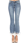 Lace Hem Detail Jeans