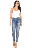 Rhinestone Detail Skinny Jeans