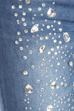 Rhinestone Detail Skinny Jeans