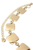 Gold Metal Chain Circle Square Belt