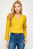Sweet Heart Neck Long Sleeve Top