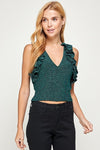 Sparkling Ruffles Detail Top
