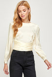 Long Sleeve Satin Top