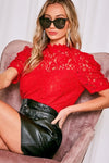 Lace Puff Sleeve Top