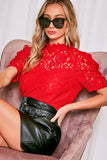 Lace Puff Sleeve Top