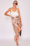 Satin Wrap Skirt