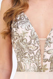 Sequin Detail Maxi Chiffon Dress