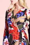 Floral Print Wrap Dress