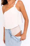 One Shoulder Bodysuit (Pick Color)