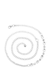 Oval Crystal Rhinestone Chain Belt (Pick Color)