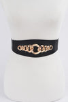 Faux Leather Chain Waist Belt (Pick Color)