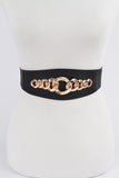 Faux Leather Chain Waist Belt (Pick Color)