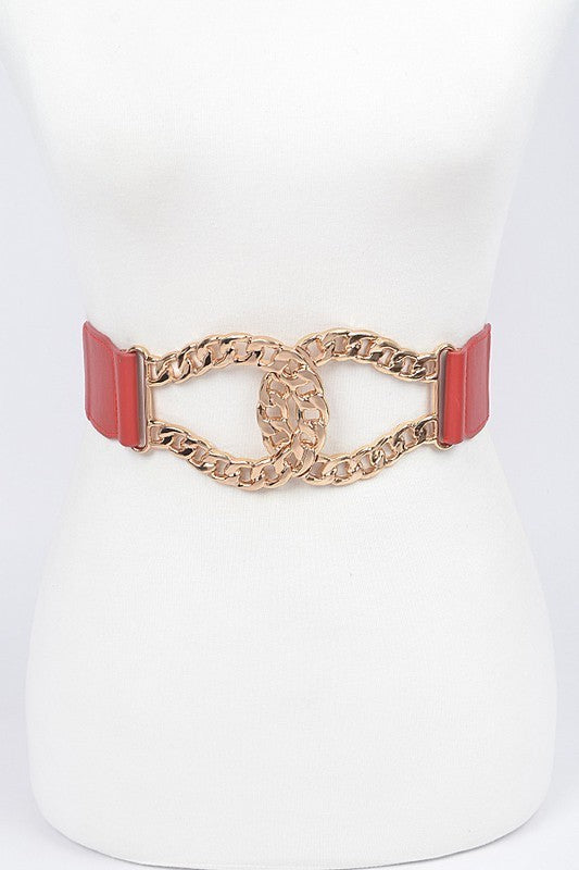 Chain Buckle Stretch Belt (Pick Color)