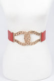Chain Buckle Stretch Belt (Pick Color)